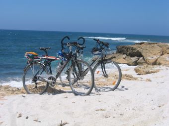 Fahrräder am Strand